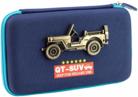 Пенал с металлической аппликацией, 1 отделение COOLFORSCHOOL QT-5795-Royal Blue